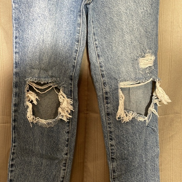 PACSUN High Rise Straight Medium Wash Denim Jeans - Picture 2 of 7